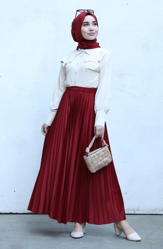 Claret Red Skirt 4217ETK-06