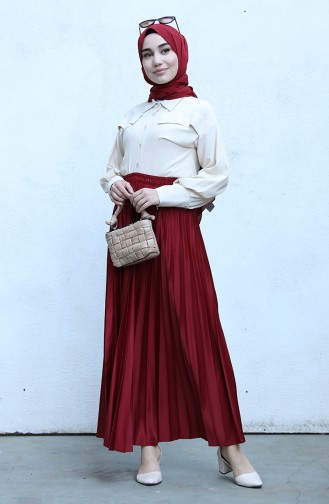 Claret Red Skirt 4217ETK-06