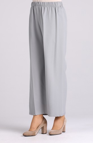 Elastic waist wide Leg Pants 4004-09 Gray 4004-09