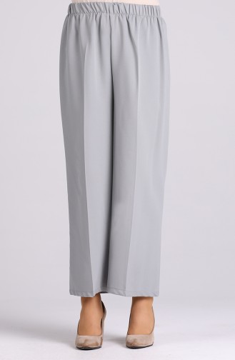 Elastic waist wide Leg Pants 4004-09 Gray 4004-09