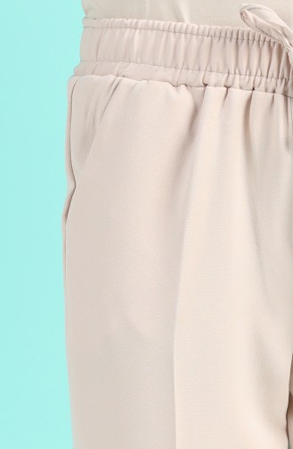 Straight Leg Trousers with Pockets 4006-04 Beige 4006-04