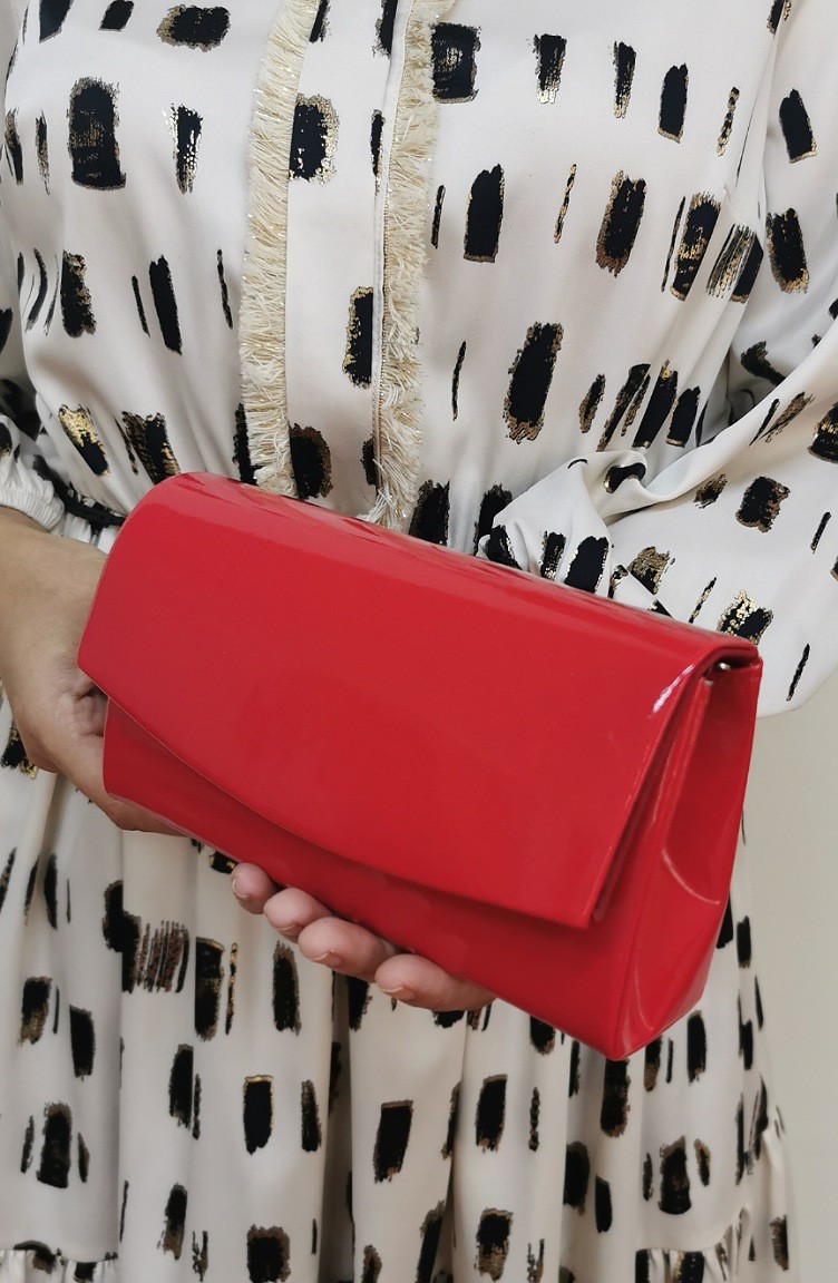 Bayan Clutch Portfoy Rugan Canta 474103 204 Kirmizi Sefamerve