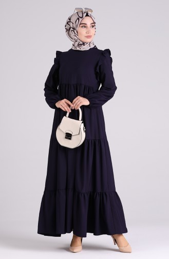 Dunkelviolett Hijab Kleider 3100A-01