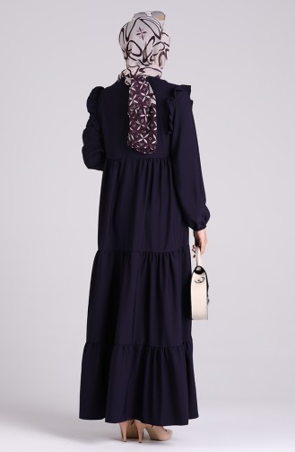 Dunkelviolett Hijab Kleider 3100A-01