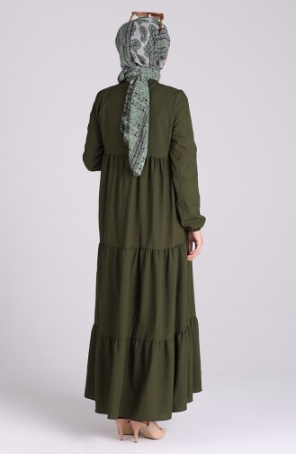 Khaki Hijab Kleider 5160A-02