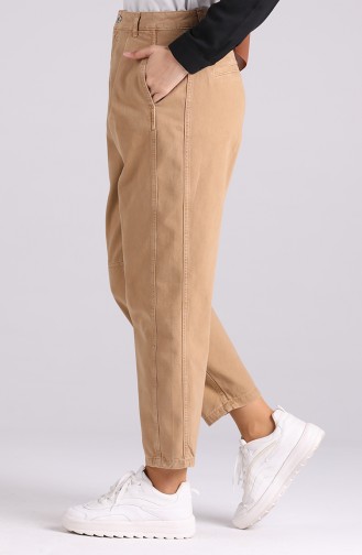 Mom Jeans with Pockets 1009-01 Camel 1009-01