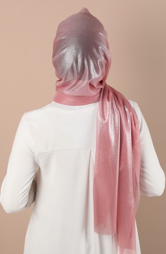 Simli Abiye Şal 1136-08 Gül Kurusu