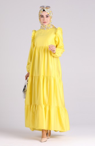 Gelb Hijab Kleider 3100-05