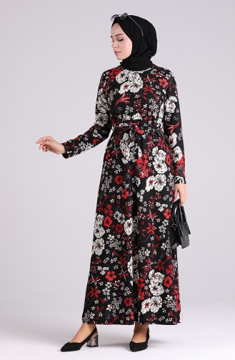 Schwarz Hijab Kleider 5709Z-01
