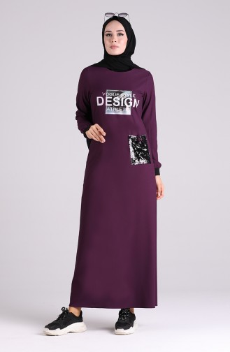 Robe Hijab Pourpre 0400-02