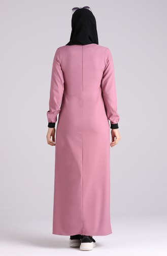 Beige-Rose Hijab Kleider 0400-04