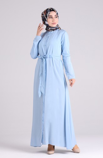 Babyblau Hijab Kleider 60181A-03