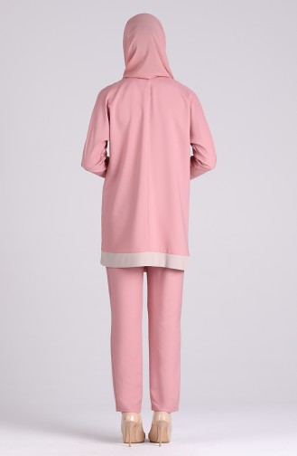 Striped Tunic Trousers Double Suit 0300-06 Dry Rose 0300-06