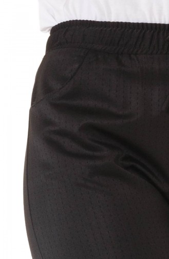 Beli Lastikli Cep Detaylı Pantolon 4210PNT-03 Siyah