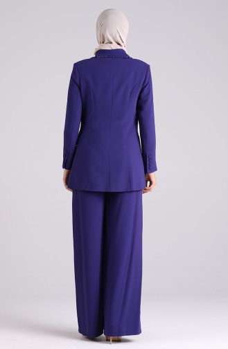 Beaded Jacket Trousers Double Suit 174000-01 Saxe Blue 174000-01