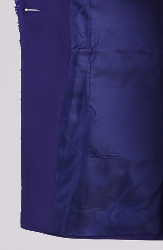 Boncuklu Ceket Pantolon İkili Takım 174000-01 Saks