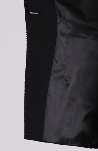 Boncuklu Ceket Pantolon İkili Takım 174000-03 Siyah