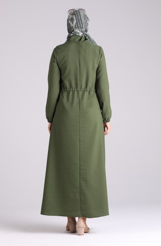 Khaki Hijab Kleider 4325-03