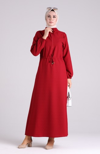 فستان أحمر كلاريت 4325-06