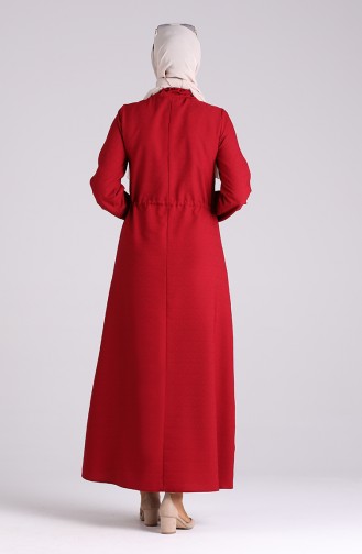 فستان أحمر كلاريت 4325-06
