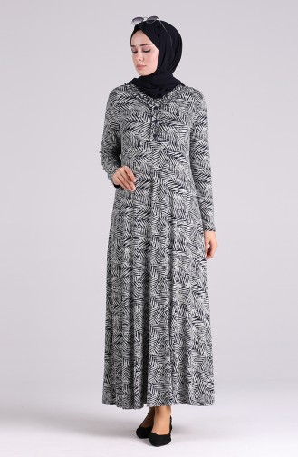 Dunkelblau Hijab Kleider 4673-02
