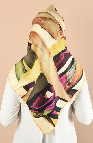 Aker S Twill Eşarp 6812-797-961 Açık Hardal