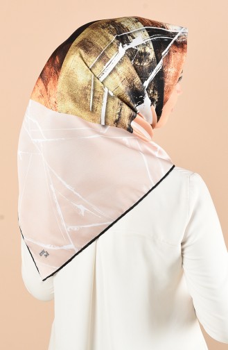 Armine Twill Eşarp 25832P-05 Bej Açık Hardal Siyah