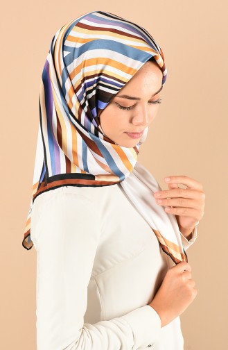 Armine Twill Eşarp 1005P-03 Kahverengi Hardal