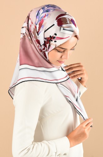 Armine Twill Eşarp 14106P-03 Gümüş Gri Mürdüm