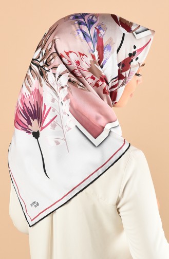 Armine Twill Eşarp 14106P-03 Gümüş Gri Mürdüm