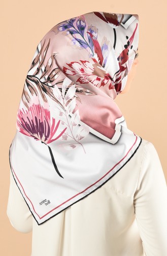 Armine Twill Eşarp 14106P-03 Gümüş Gri Mürdüm