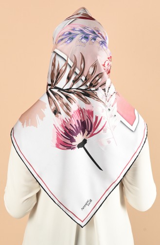 Armine Twill Eşarp 14106P-03 Gümüş Gri Mürdüm