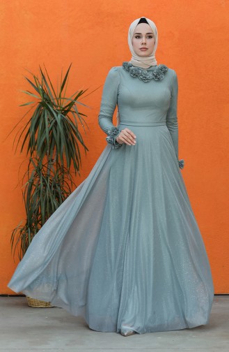 Silvery Evening Dress 4820-01 Sea Green 4820-01