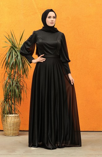 Habillé Hijab Noir 4822-02