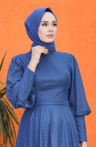Saxon blue İslamitische Avondjurk 4822-03