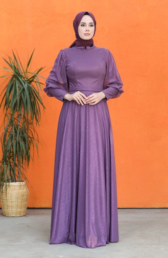 Lila Hijab-Abendkleider 4822-05