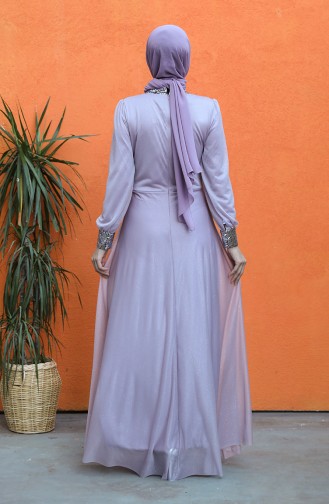 Silvery Evening Dress 4220-02 Lilac 4220-02