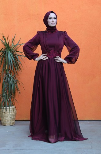 Zwetschge Hijab-Abendkleider 0057-02