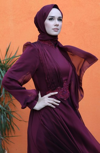 Habillé Hijab Plum 0057-02