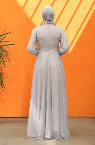 Grau Hijab-Abendkleider 5067-01