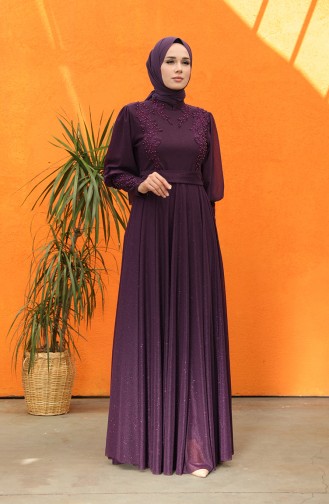 Purple İslamitische Avondjurk 5073-05