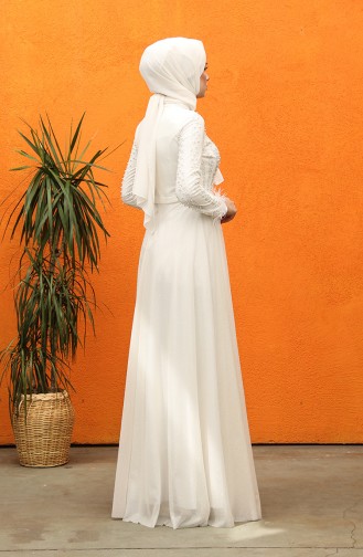 Habillé Hijab Ecru 5074-04