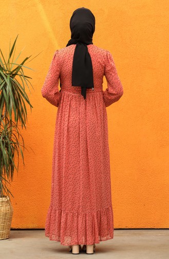 Dunkel-Rose Hijab Kleider 6088-04