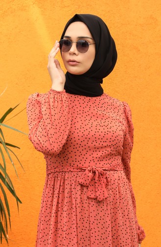 Dunkel-Rose Hijab Kleider 6088-04