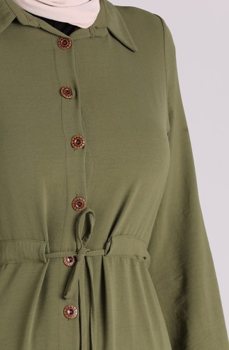 Armeegrün Hijab Kleider 5388-18