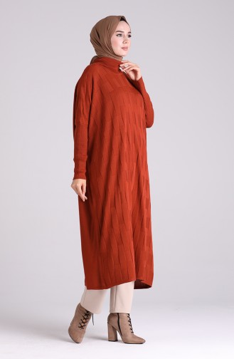 Ziegelrot Poncho 1050-11