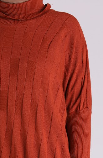 Ziegelrot Poncho 1050-11