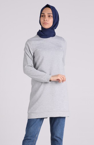Basic Sweatshirt 1000-02 Gri