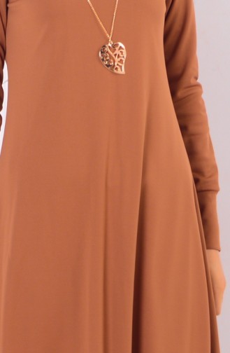 Long Tunic with Necklace 3047-04 Tobacco 3047-04