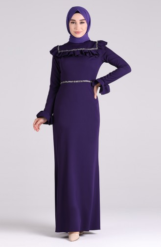 Lila Hijab-Abendkleider 5256C-02